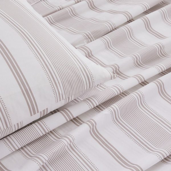 Heacham Stripe Truffle Sheet Set by Laura Ashley Sale