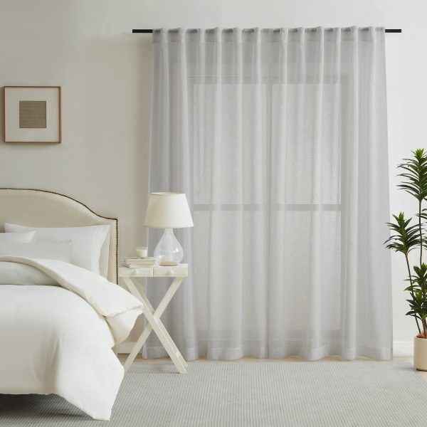 Orson Concealed Tab Sheer Curtain in WHITE by Zaab Hot on Sale