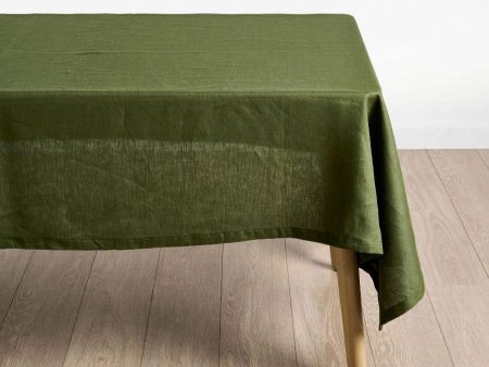 Nimes Linen Tablecloth Range MOSS By Linen House Online now