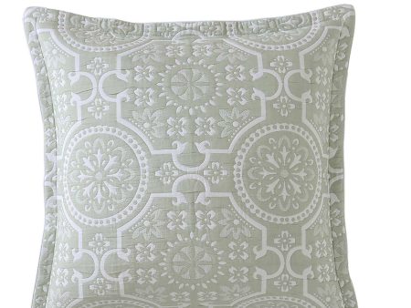 Mayfair Sage Square Cushion by Private Collection Discount