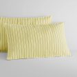 Bayley Stripe Washed Percale Quilt Cover Set LEMON by Sheridan Cheap