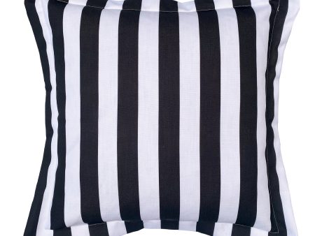 Noosa Stripe BLACK Outdoor Cushion 50 x 50cm by Zaab Online