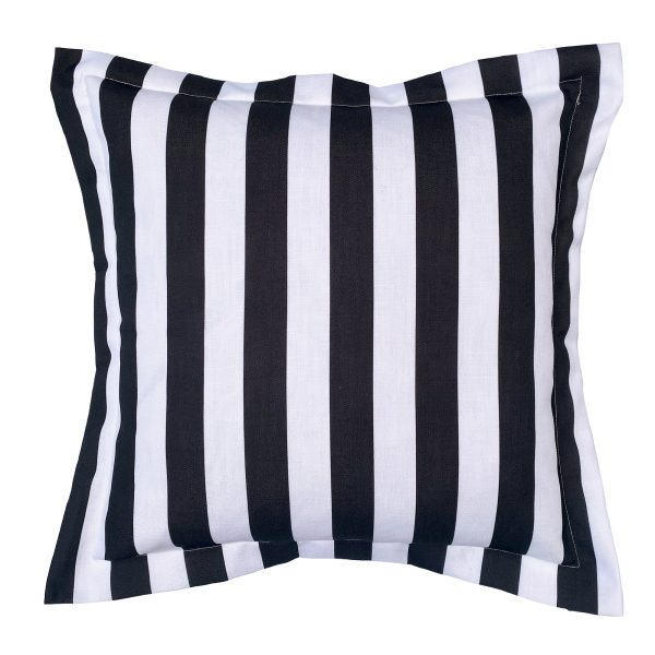 Noosa Stripe BLACK Outdoor Cushion 50 x 50cm by Zaab Online