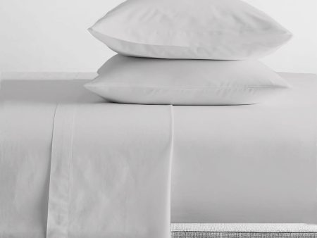 Organic Cotton Percale 300TC WHITE Sheet Set by Renee Taylor on Sale