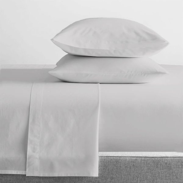 Organic Cotton Percale 300TC WHITE Sheet Set by Renee Taylor on Sale