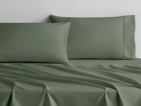 Tencel™ Lyocell Fibre & Cotton Sheet Set SLATE GREEN by Sheridan Discount