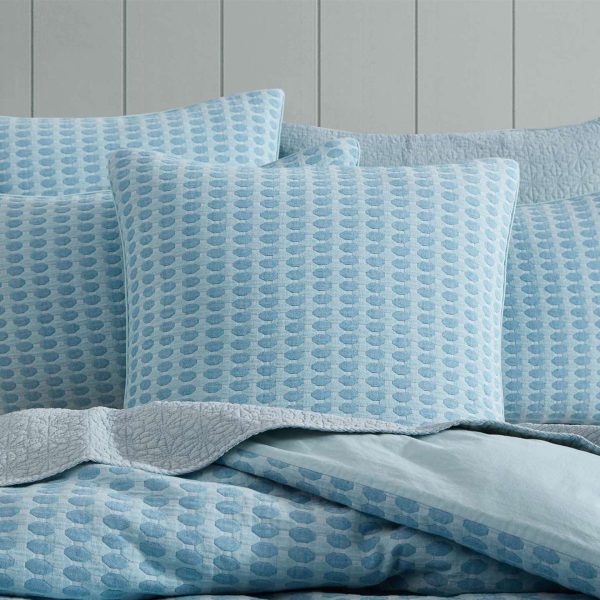 Frankie Turquoise European Pillowcase by Logan and Mason Platinum Supply