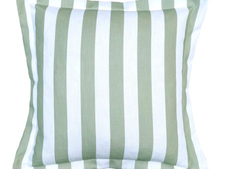 Noosa Stripe SAGE Outdoor Cushion 50 x 50cm by Zaab Online now