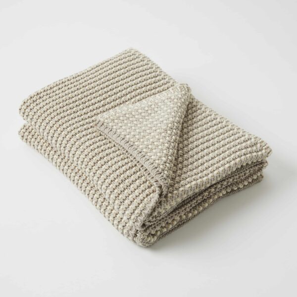 Baxter Throw Taupe  Cream by Pilbeam Fashion