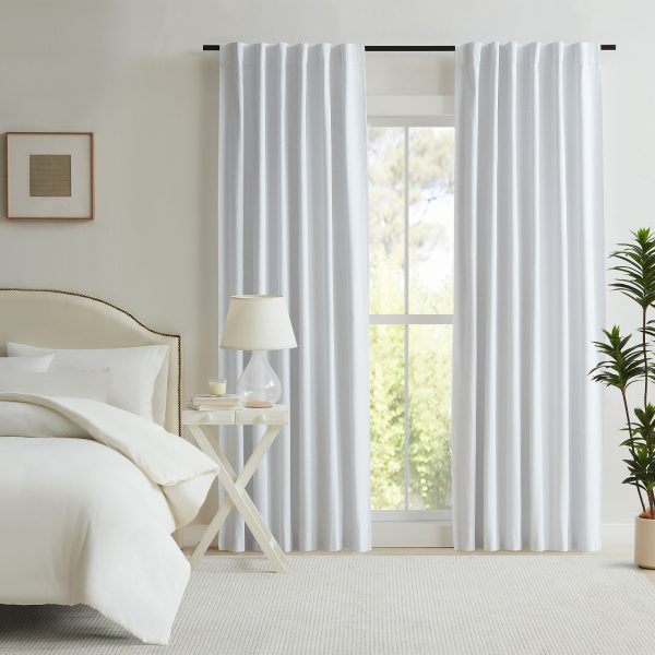 Orson Concealed Tab Blockout Curtain in WHITE by Zaab Supply