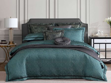 Valencia Emerald Quilt Cover Set by Davinci Online