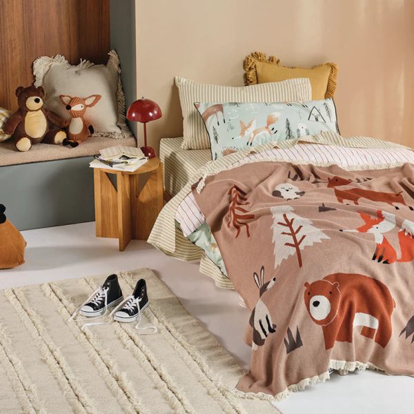 Woodland Winter Throw   Blanket by Linen House Kids For Discount