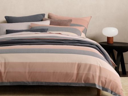 Reilly Club Stripe Sienna Quilt Cover Set by Sheridan Online now