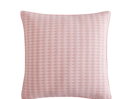 Frankie Blush Square Cushion by Logan and Mason Platinum For Sale