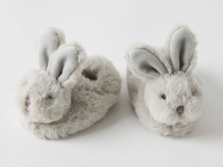 Some Bunny Loves You Grey Booties by Jiggle & Giggle For Discount