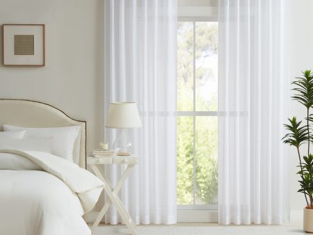 Orson Concealed Tab Sheer Curtain in WHITE by Zaab Hot on Sale