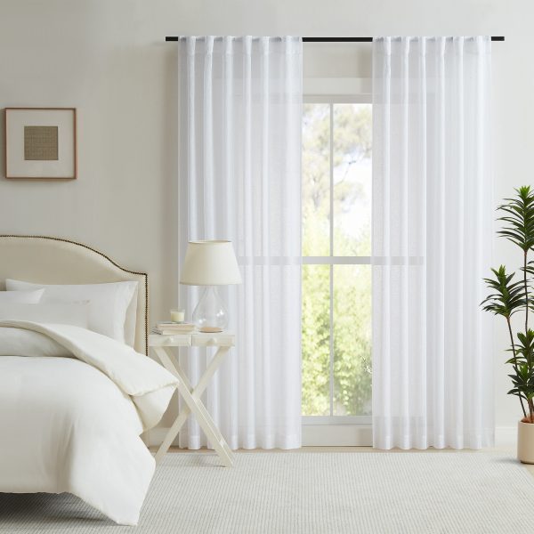 Orson Concealed Tab Sheer Curtain in WHITE by Zaab Hot on Sale