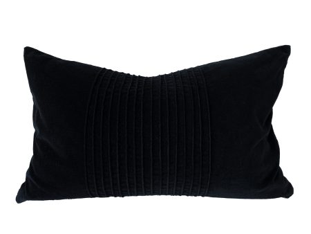 Calder Black Oblong Cushion 40 x 60cm by Zaab Sale