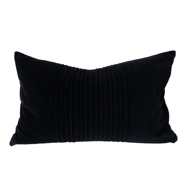 Calder Black Oblong Cushion 40 x 60cm by Zaab Sale