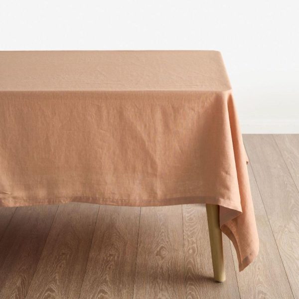 Nimes Linen Tablecloth Range CLAY By Linen House For Sale