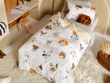 Woof Woof Quilt Cover Set by Linen House Kids Cheap