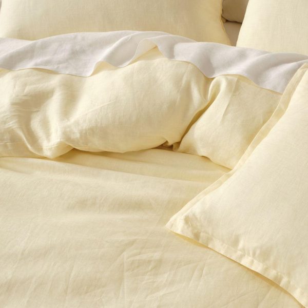 Nimes Lemon Quilt Cover Set by Linen House Cheap