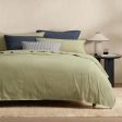 Bayley SOFT FERN Washed Percale Quilt Cover Set by Sheridan Supply