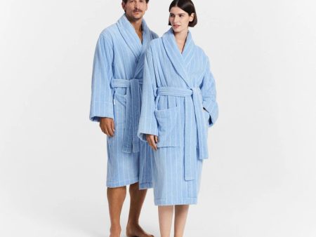 AVEN Australian Cotton Bath Robe SKYLIGHT STRIPE by Sheridan Hot on Sale