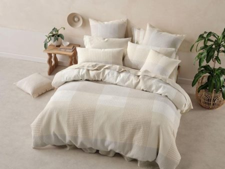 Baleares Vanilla Quilt Cover Set by Linen House on Sale