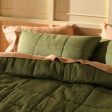 Nimes Moss Linen Quilted Coverlet by Linen House Online Sale