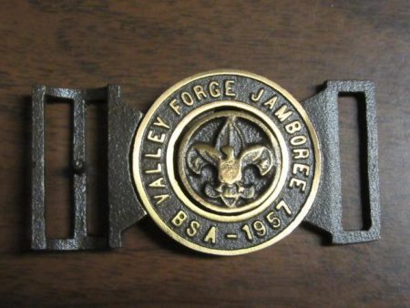 1957 National Jamboree Max Silber Belt Buckle For Sale