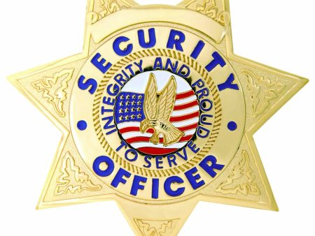 7 POINT STAR SECURITY OFFICER BADGE Online now