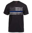 Thin Blue Line T-Shirt Half Sleeves 100% Cotton For Sale