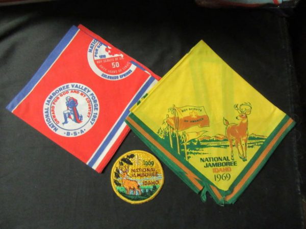 1969 National Jamboree Neckerchiefs and Pocket Patch on Sale