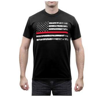 Thin Red Line US Flag Half Sleeve T-shirt Discount