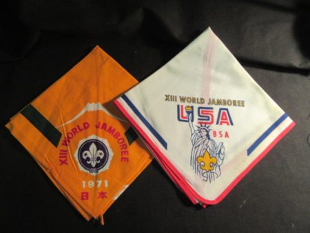 1971 World Jamboree Neckerchief & US Contingent Neckerchief For Cheap