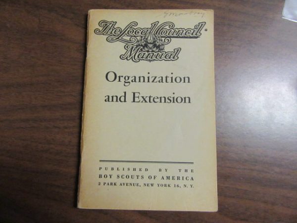 Local Council Manual, Organization and Extension Book July 1944 Sale