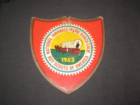 1953 National Jamboree Wooden Shield Shaped Plaque Discount