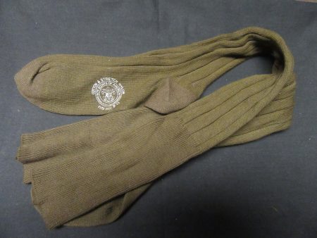 Boy Scout Knee Socks 1950 s  Size 8-11, Khaki Supply